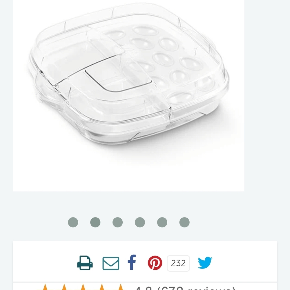 The Pampered Chef Clear Food Storage Container